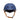 Casque vélo enfant BeBikeen XS bleu marine, vue de face, pour enfants de 2 à 6 ans.