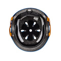Casque vélo enfant BeBikeen XS bleu marine, intérieur avec mousse et molette de réglage.