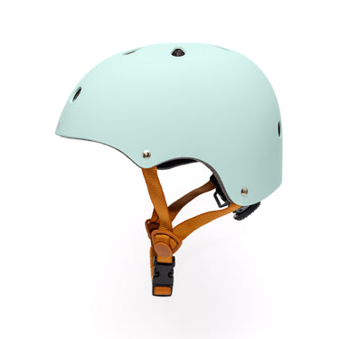 Casque vélo enfant BeBikeen XS turquoise, vue de profil, conçu pour enfants de 2 à 6 ans.