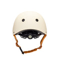 Casque vélo enfant BeBikeen XS crème, 2 à 6 ans, vue arrière avec molette réglable.