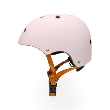 Casque vélo enfant BeBikeen XS rose, vue de profil, conçu pour enfants de 2 à 6 ans.