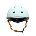 Casque vélo enfant BeBikeen XS turquoise, vue de face, adapté pour enfants de 2 à 6 ans.